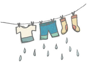 雨の日の洗濯物
