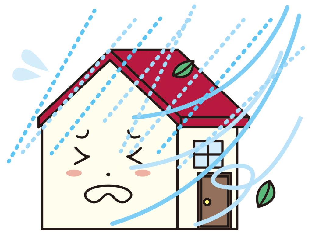 台風･暴風雨のイラスト