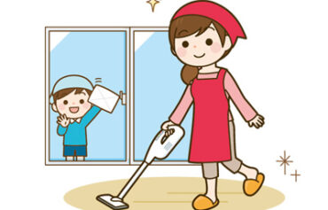 窓拭き 床 掃除