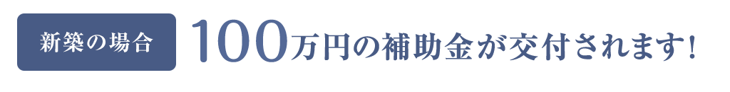 新築　補助金　100万円