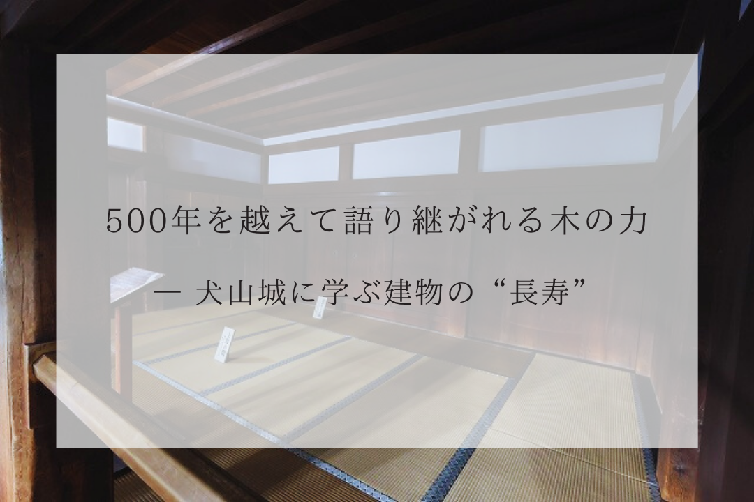 500年を越えて語り継がれる木の力 ― 犬山城に学ぶ建物の“長寿”
